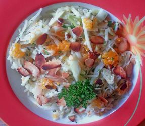 Kohlrabisalat mit Mandarinen